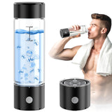 Hydrogen Water Bottle, 3Min 2200PPB Rapid Hydrogen Water Generator -SPE PEM Tech, 14OZ Portable Hydro Water Machine