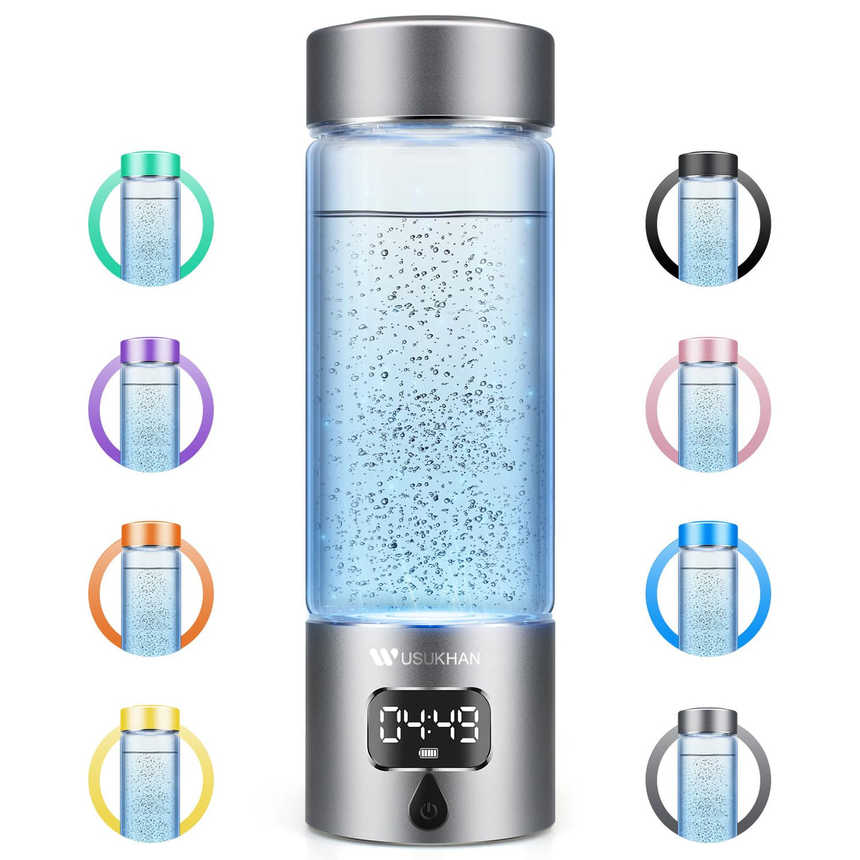 Hydrogen Water Bottle Generator with 4th Generation SPE/PEM Technology, Portable Hydrogen Water Ionizer Machine