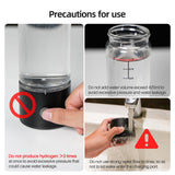 Hydrogen Water Bottle, 3Min 2200PPB Rapid Hydrogen Water Generator -SPE PEM Tech, 14OZ Portable Hydro Water Machine