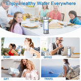 2025 Upgrade Hydrogen Water Bottle, Portable Hydrogen Water Ionizer Machine -SPE PEM Tech, Rechargeable Hydrogen Rich Water Glass Bottle