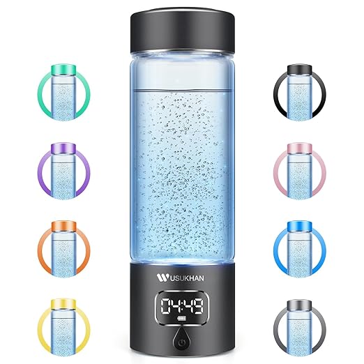 Hydrogen Water Bottle Generator with 4th Generation SPE/PEM Technology, Portable Hydrogen Water Ionizer Machine
