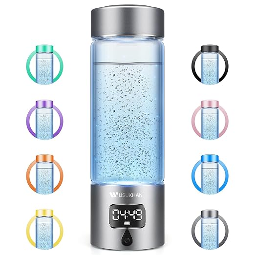 Hydrogen Water Bottle Generator with 4th Generation SPE/PEM Technology, Portable Hydrogen Water Ionizer Machine